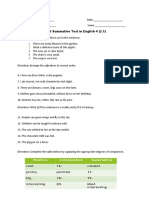 Summative Test 3.1 English 4