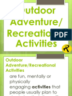 Outdoor Adventure Recreational Activities Slides Introduction PDF