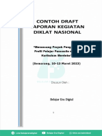 CONTOH LAPORAN PENGEMBANGAN DIRI DIKLAT Merancang Proyek Penguatan Profil Pelajar Pancasila Di Era Kurikulum Merdeka