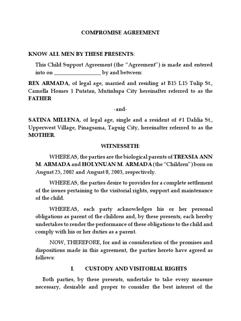 Compromise Agreement | PDF | Justice | Crime & Violence