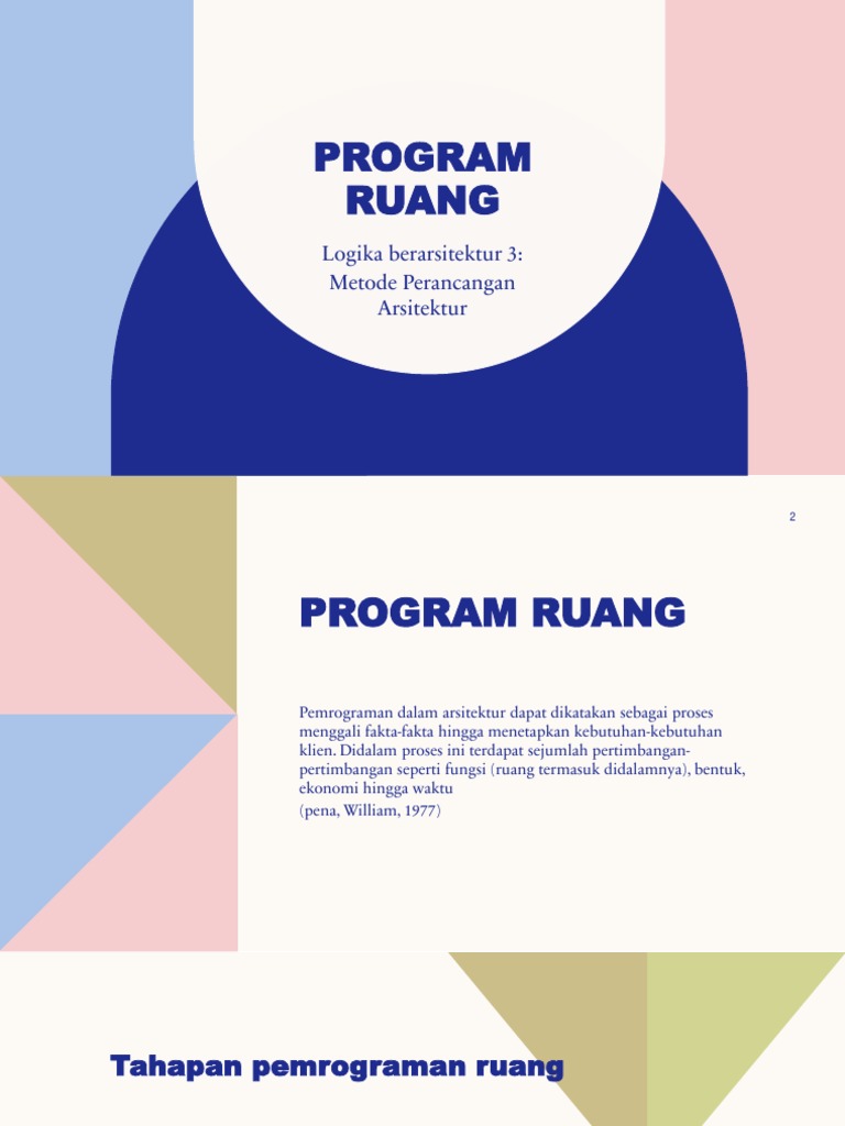 Metode Pemrograman Ruang Arsitektur | PDF
