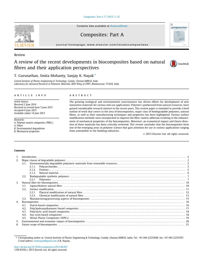 A Review of The Recent Developments in Biocomposites Based On Natural ...