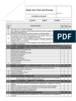 Lista de Verificação Vasos de Pressão