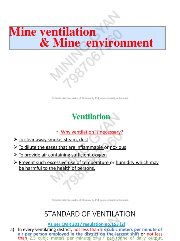 Mine Ventilation Standards and Practices | PDF | Combustion | Coal