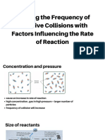 Relating The Frequency of Effective Collisions With Factors Influencing The Rate of Reaction