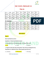 3. KEY - ĐỀ THI TOEFL PRIMARY 1