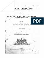 Survey and Settlement Operations in Palamau District 1913-1920