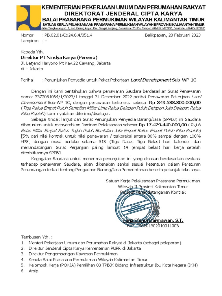 SPPBJ LD Sub WP 1C PDF | PDF