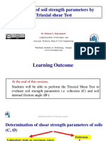 Soil strength parameters from triaxial shear tests