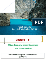 Lecture - 11. Urban Economy, Urban Economics and Urban Services