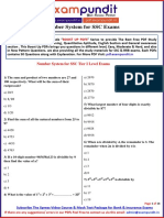 Expected Number System For SSC Tier I Level Exams