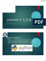 Game Development Using Python - Lecture#1,2 & 3