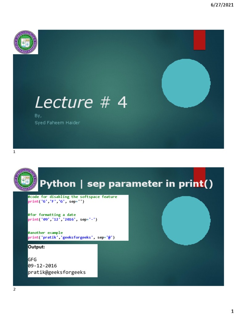 Game Development Using Python - Lecture#4 | PDF