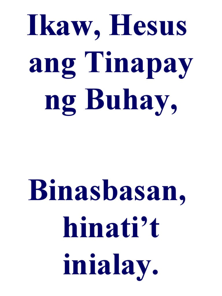 Ikaw, Hesus Ang Tinapay NG Buhay | PDF