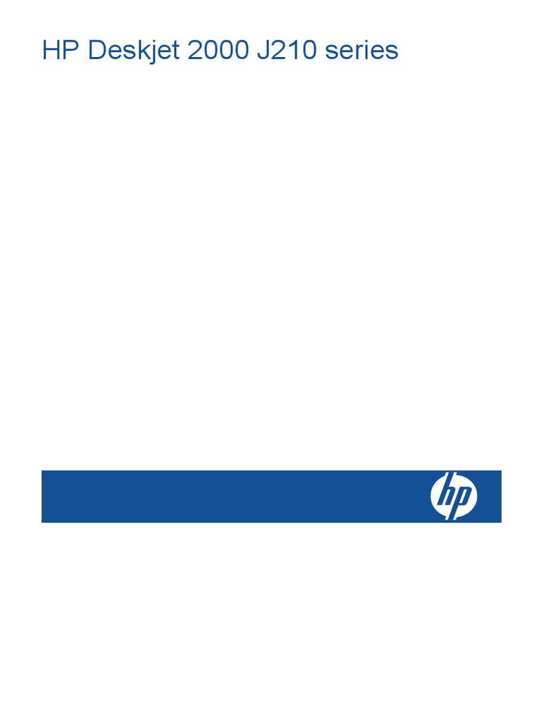 HP Deskjet 2000 J210 Series PDF