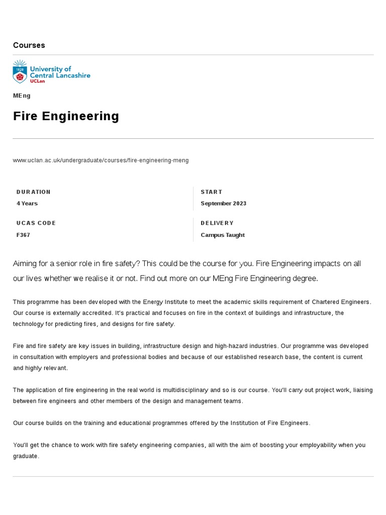 Fire Engineering for Aspiring Leaders | PDF | Engineering ...