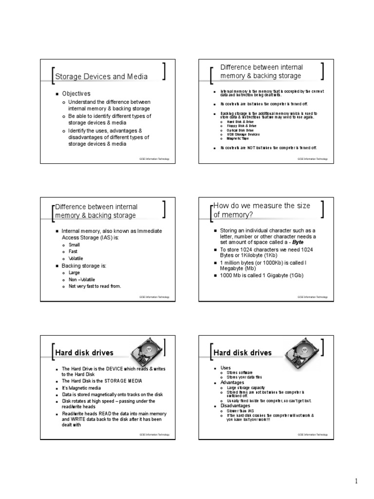 Topic 4c Mass Storage Devices PDF Download Free PDF Computer Data