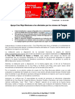 Boletín de Prensa, Apoya Cruz Roja Mexicana A Los Afectados Por Los Sismos en Turquía.