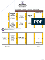 Science Supervisory Plan March