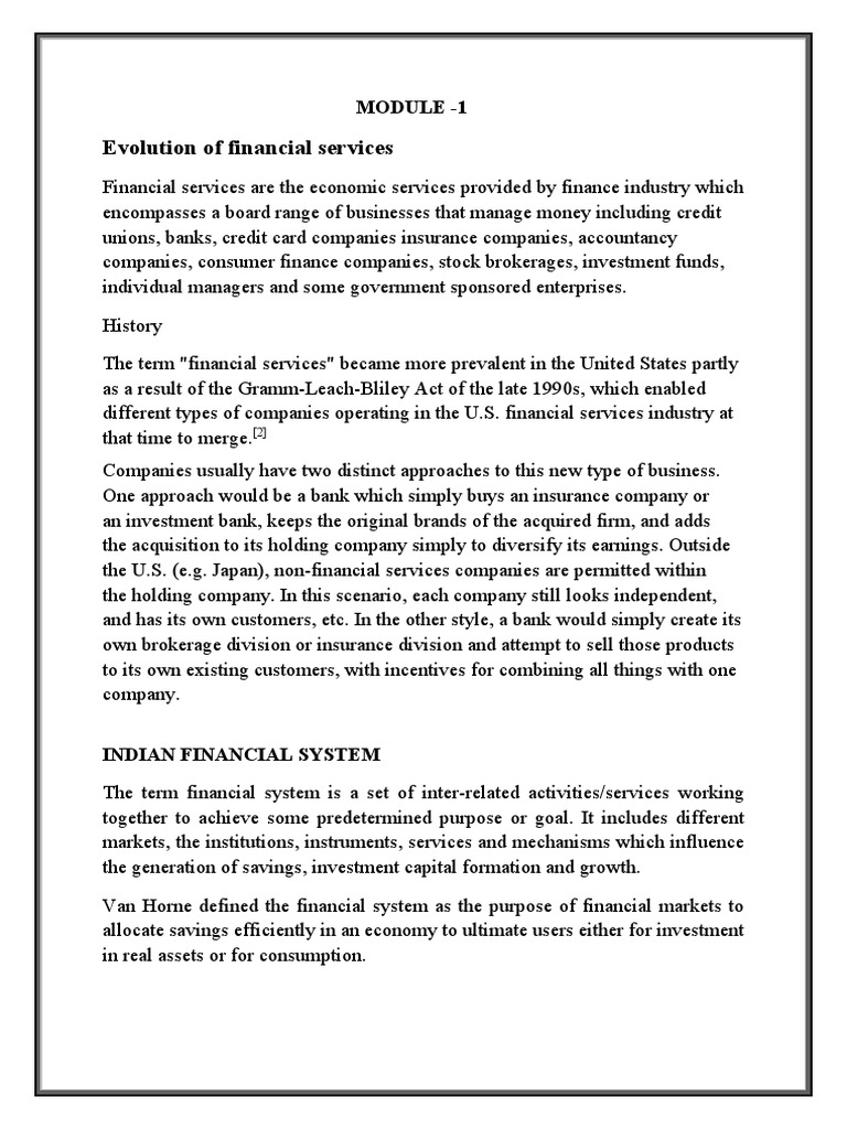 Overview of India's Financial System | PDF | Loans | Financial Markets