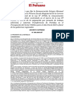 Decreto Supremo #036-2023-EF: La Presidenta de La República Considerando