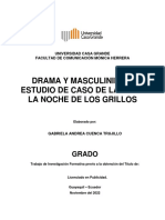 Drama Y Masculinidad. Estudio de Caso de La Obra La Noche de Los Grillos