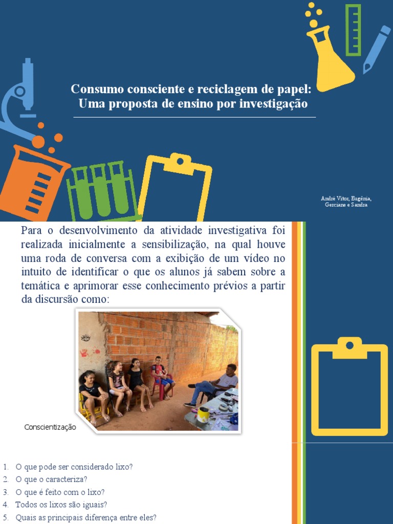 Consumo Consciente E Reciclagem De Papel Pdf Reciclagem Desperdício