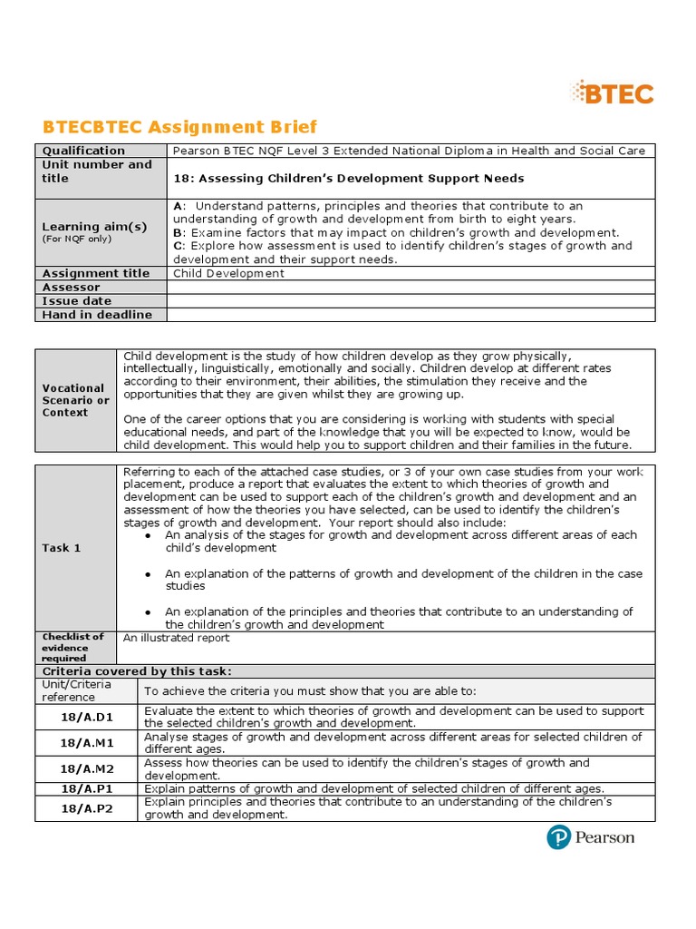 Child Development Assessment Unit 18 | PDF | Child Development | Learning