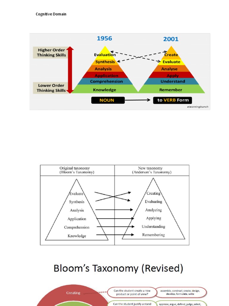 Levels of the Cognitive Domain | PDF