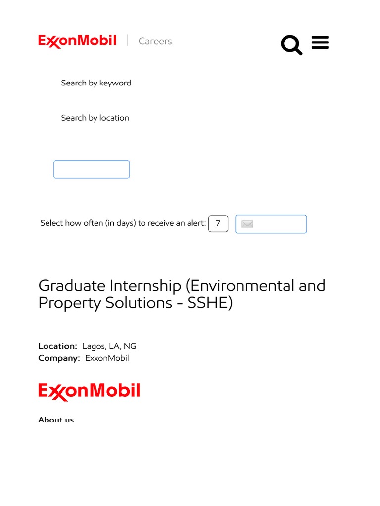 Graduate Internship (Environmental and Property Solutions - SSHE) | PDF ...
