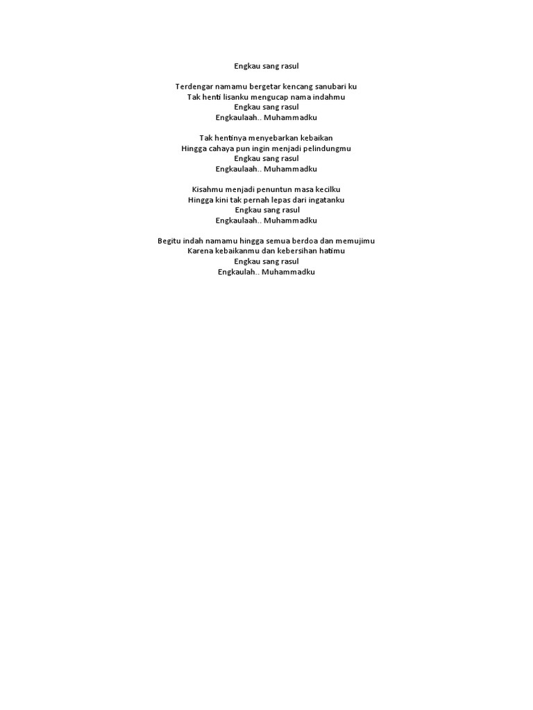 Pujian untuk Rasul Muhammad | PDF