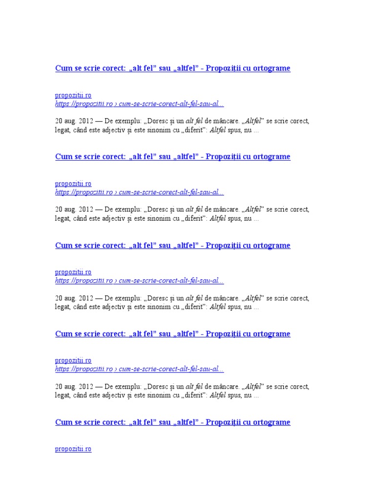 Cum Se Scrie Corect | PDF