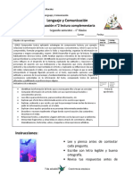 Evaluación N°2 segundo semestre - LYC - Lectura complementaria historia de una gaviota