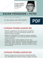 Pedagogik PS703: Kajian Teori dan Praktek Pendidikan