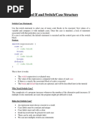 Lab 4 - Nested If and Switch