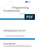 C++ Programming Fundamentals at COMSATS University Lahore Campus