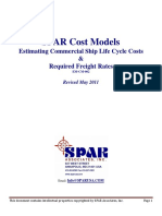 SPAR Cost Models: Estimating Commercial Ship Life Cycle Costs & Required Freight Rates
