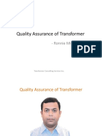 Quality Assurance of Transformer: - Ronnie Minhaz, P.Eng