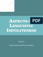Aspects of Linguistic Impoliteness (Denis Jamet, Manuel Jobert) PDF