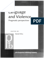 Language and Violence Pragmatic Perspectives (Daniel Silva, Ed.) PDF