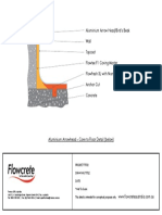 Aluminium Arrow Head/Bird's Beak Wall Topcoat Flowtex F1 Coving Mortar Flowfresh SL With Non Slip Aggregate Anchor Cut Concrete