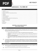 Admissions Policy 2024-25