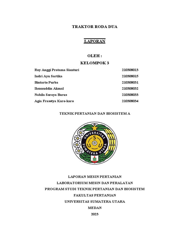 Fungsi dan Komponen Traktor Roda Dua | PDF