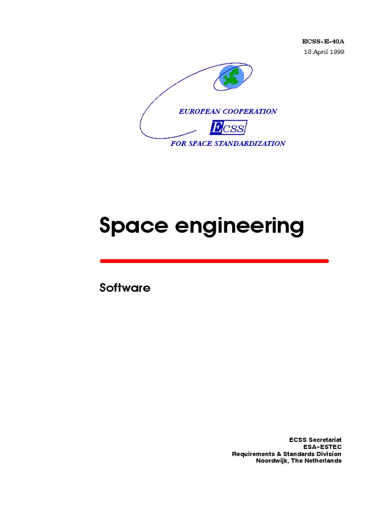 ECSS E 40A (13april1999) PDF PDF Verification And Validation System