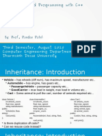 Object Oriented Programming with C++ Inheritance
