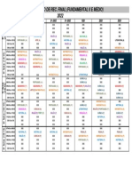 Calendário de Rec. Finall - 2022