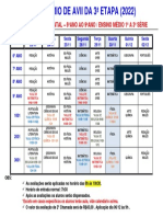 Calendário de Avii - 3 Etapa - 2022