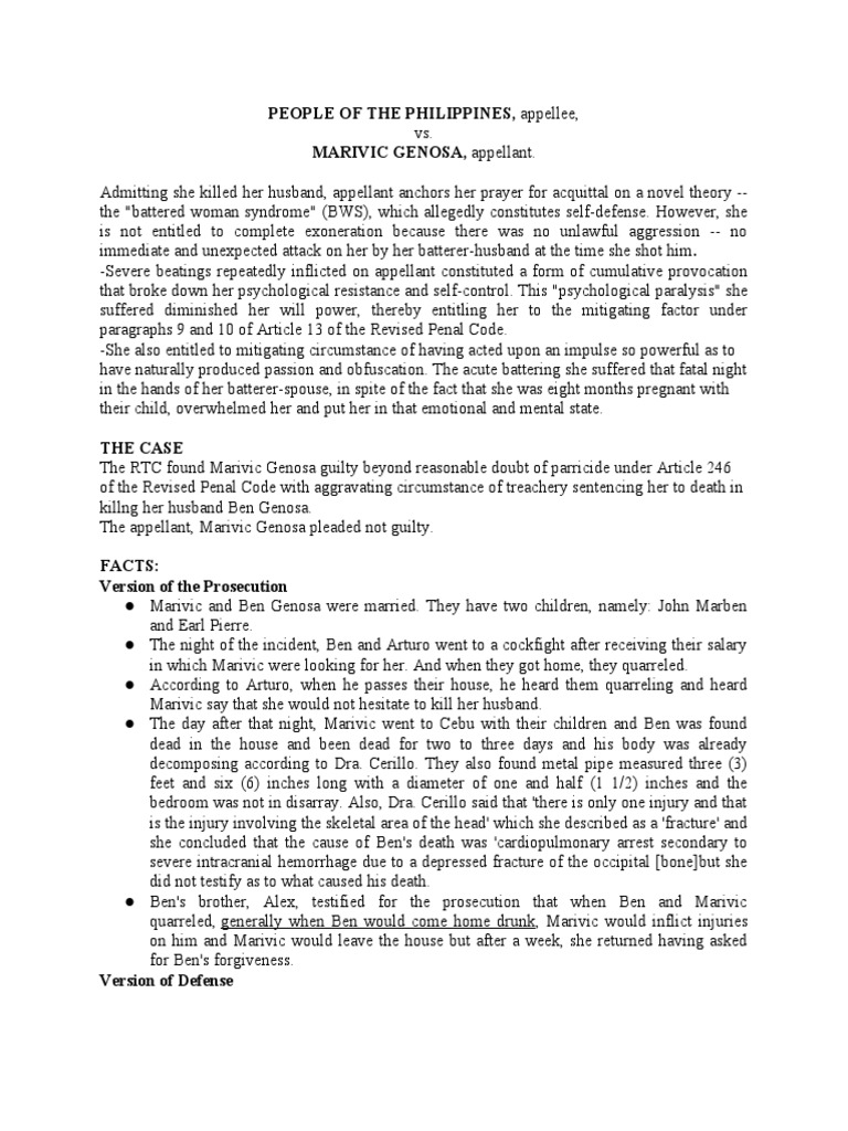 Battered Woman Syndrome Defense Requirements