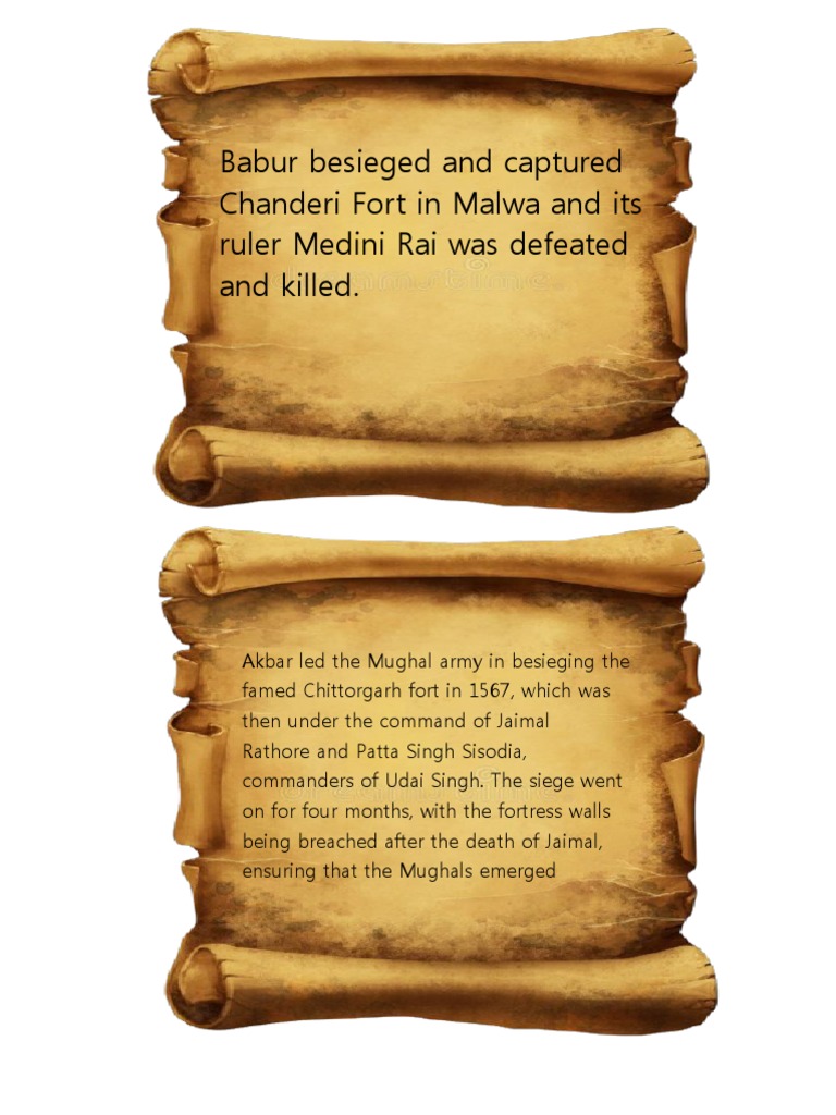 Battle of Chanderi: Babur vs Medini Rai | PDF