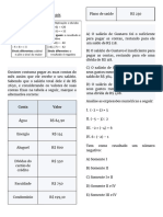 Saldo de Gustavo após pagar contas fixas